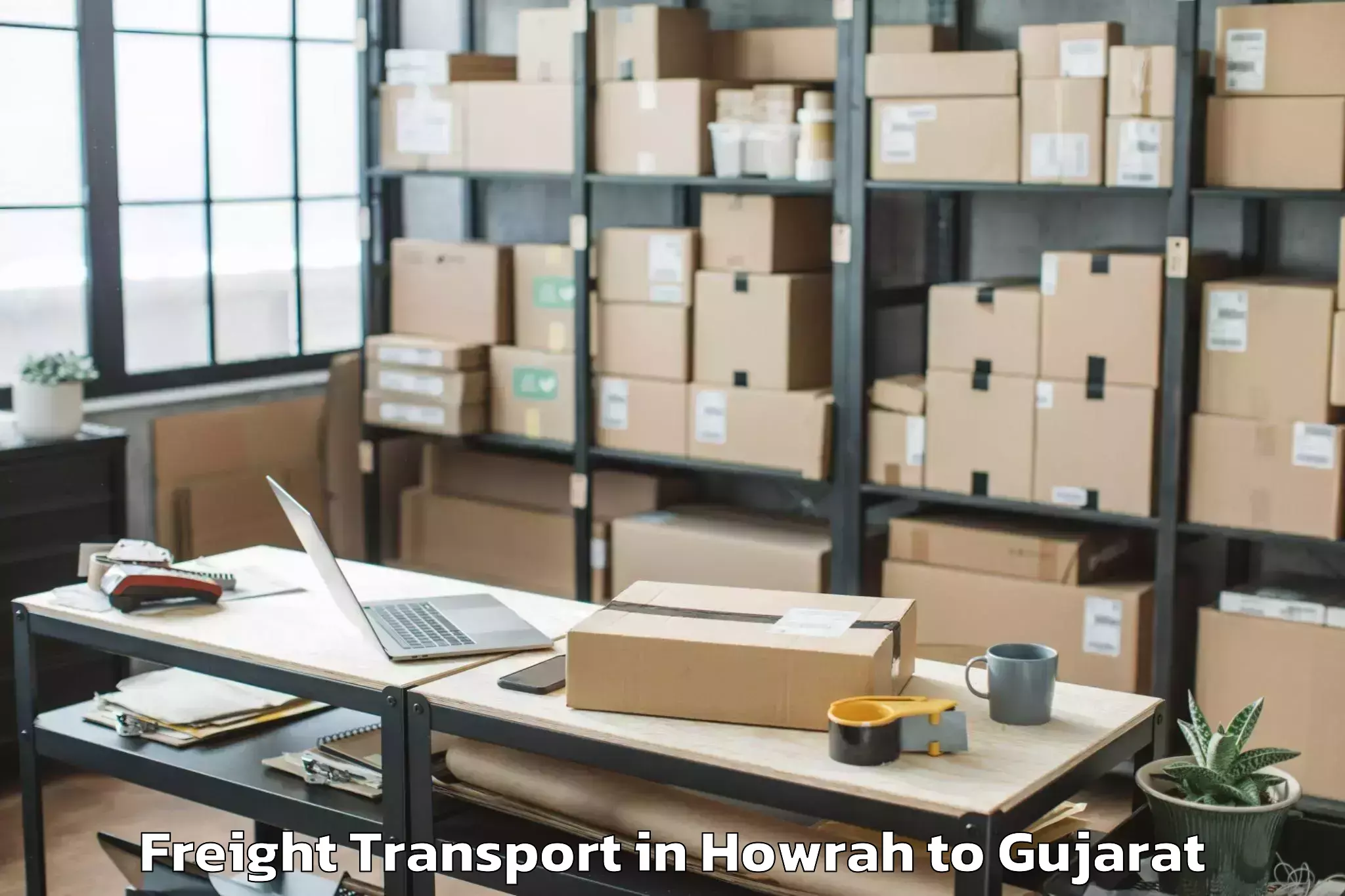 Discover Howrah to Kalavad Freight Transport